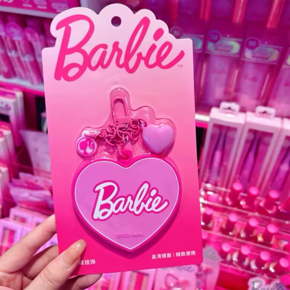 Barbie Pink Heart Keychain with Charm